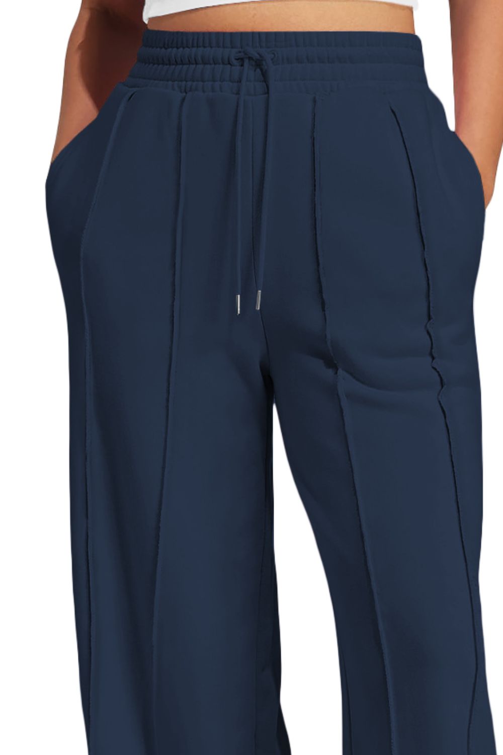 Drawstring Wide Leg Active Pants - ClozArt