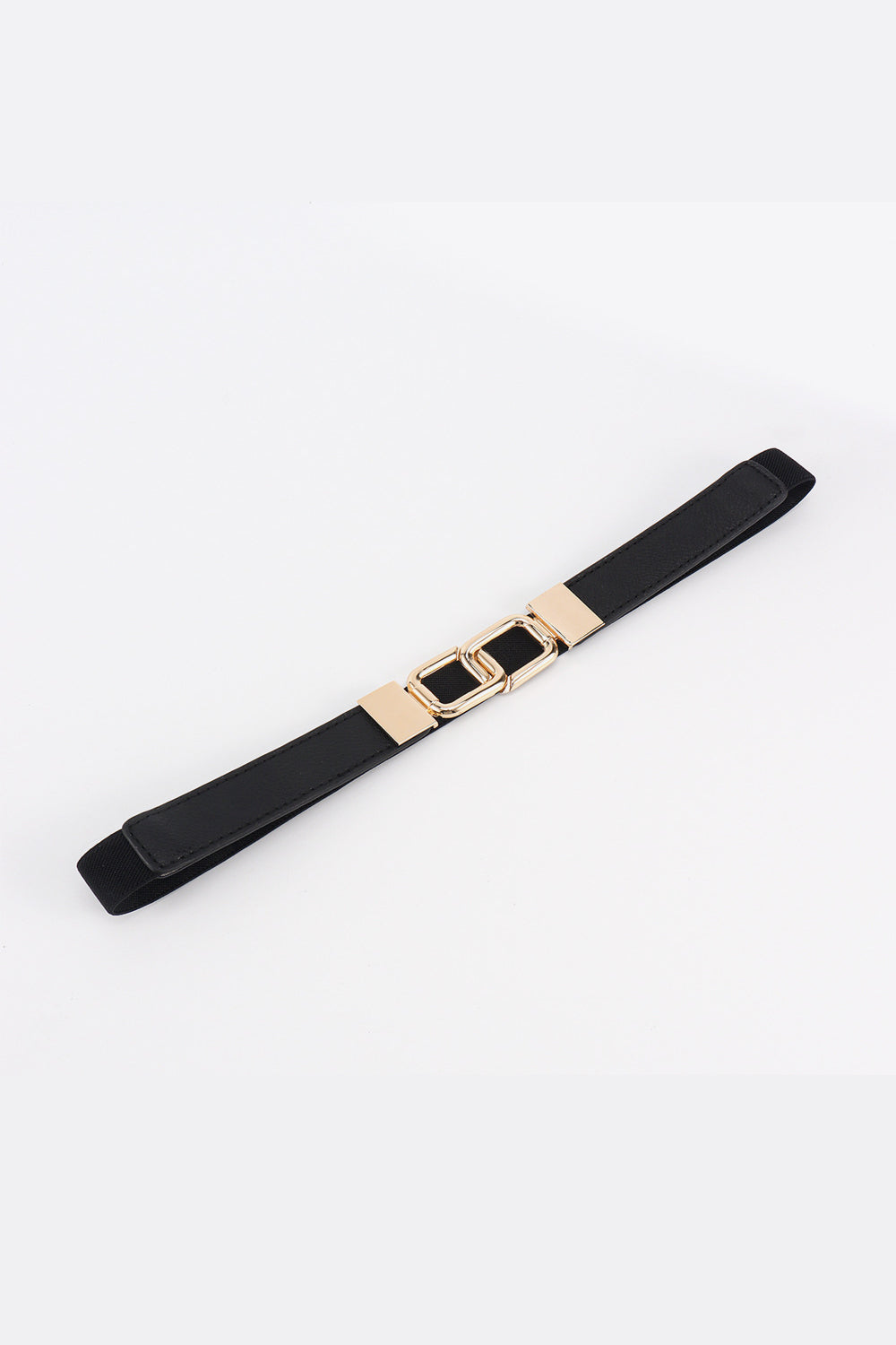 Geometric Double Buckle Elastic Belt - ClozArt