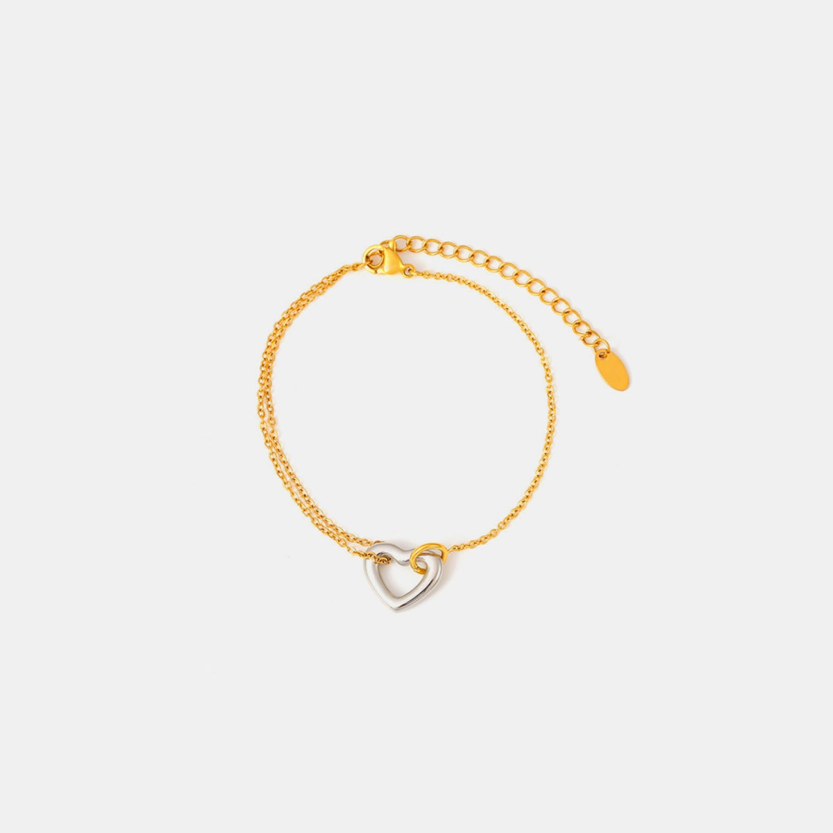 18K Gold-Plated Heart Bracelet - ClozArt