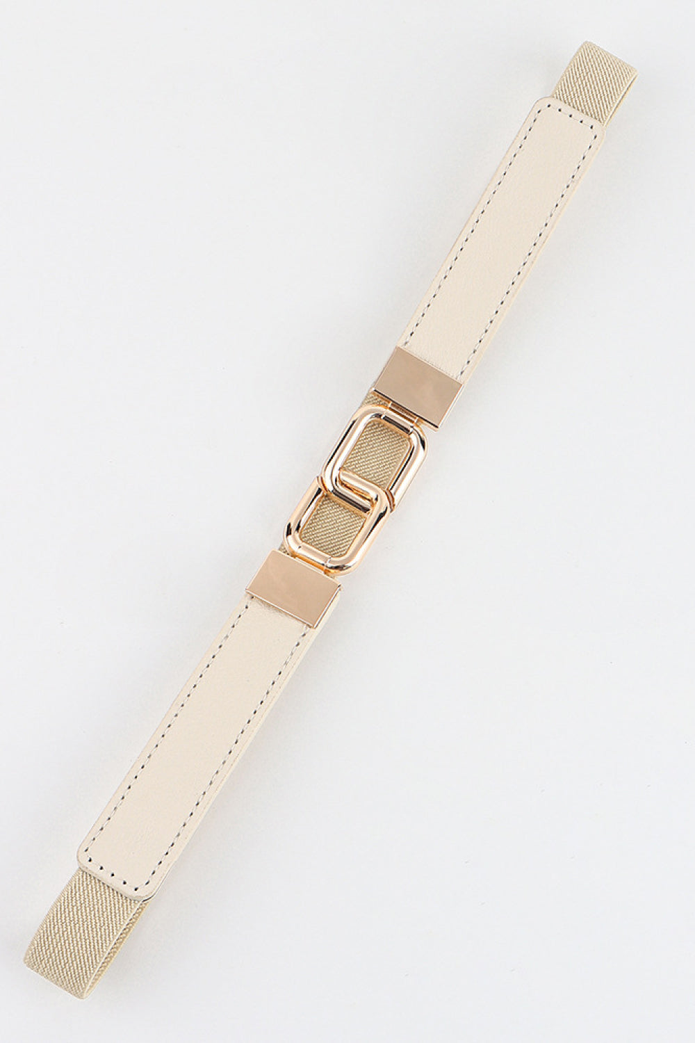 Geometric Double Buckle Elastic Belt - ClozArt