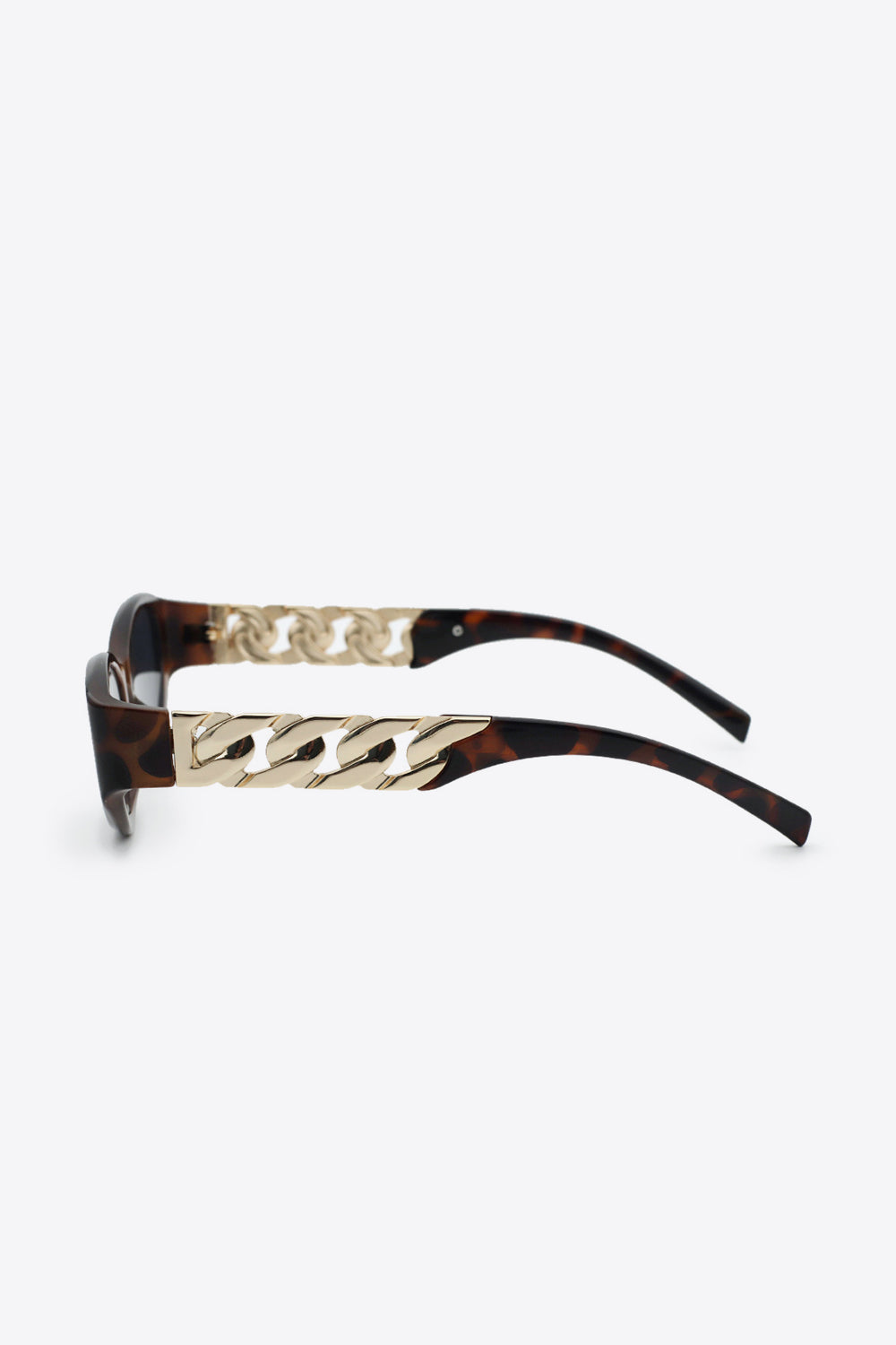 Chain Detail Temple Cat Eye Sunglasses - ClozArt