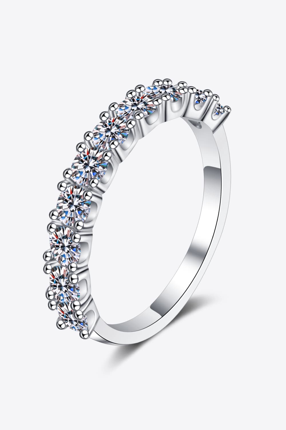 1 Carat Moissanite Half-Eternity Ring - ClozArt