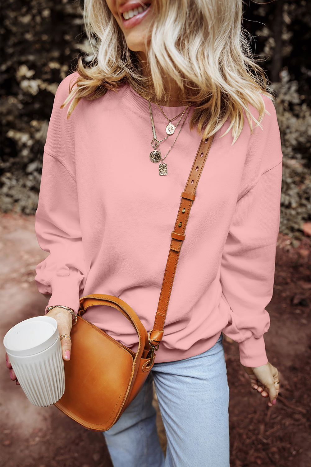 Round Neck Long Sleeve Sweatshirt