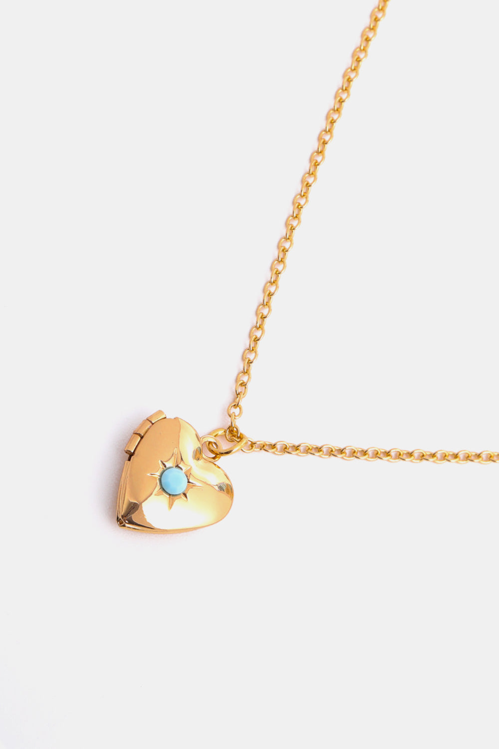 Zircon Heart Shape 14K Gold-Plated Pendant Necklace - ClozArt