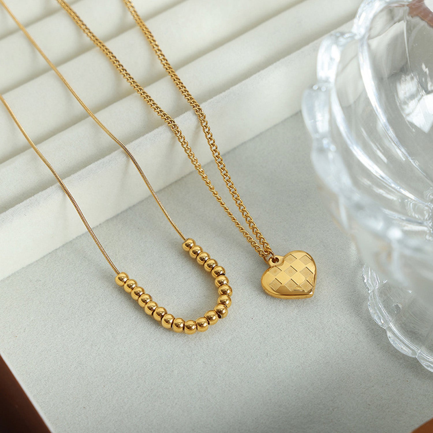 Heart Pendant Double-Lrayed Necklace - ClozArt