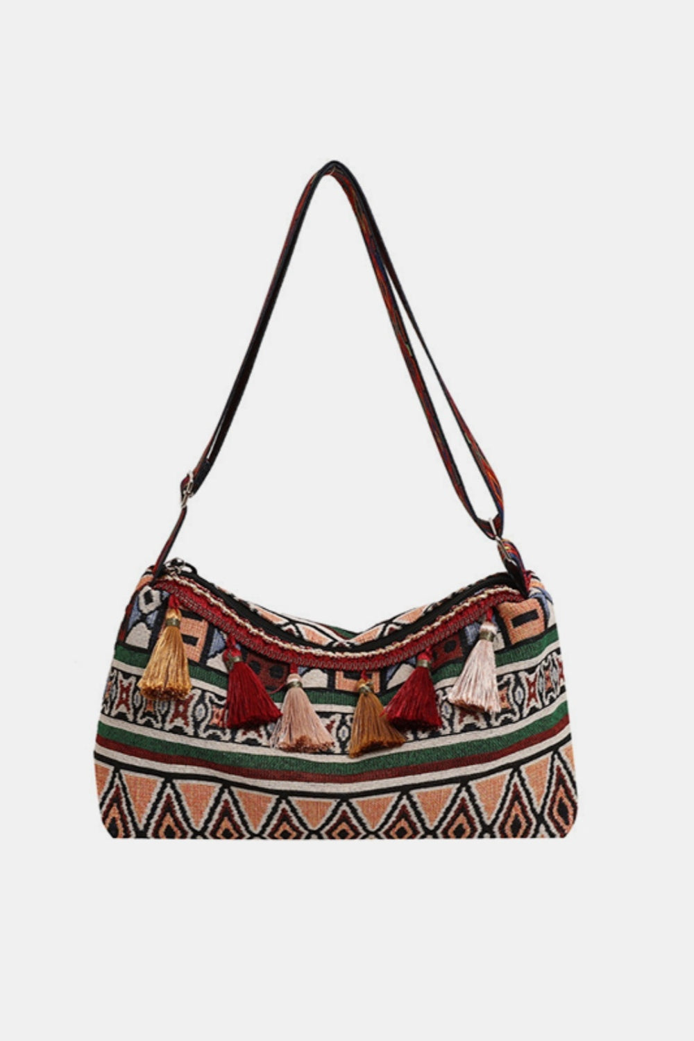 Tassel Adjustable Strap Shoulder Bag - ClozArt