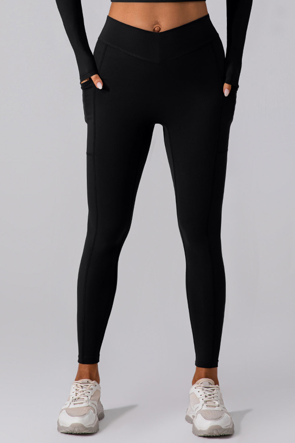 High Waist Active Leggings with Pockets - ClozArt