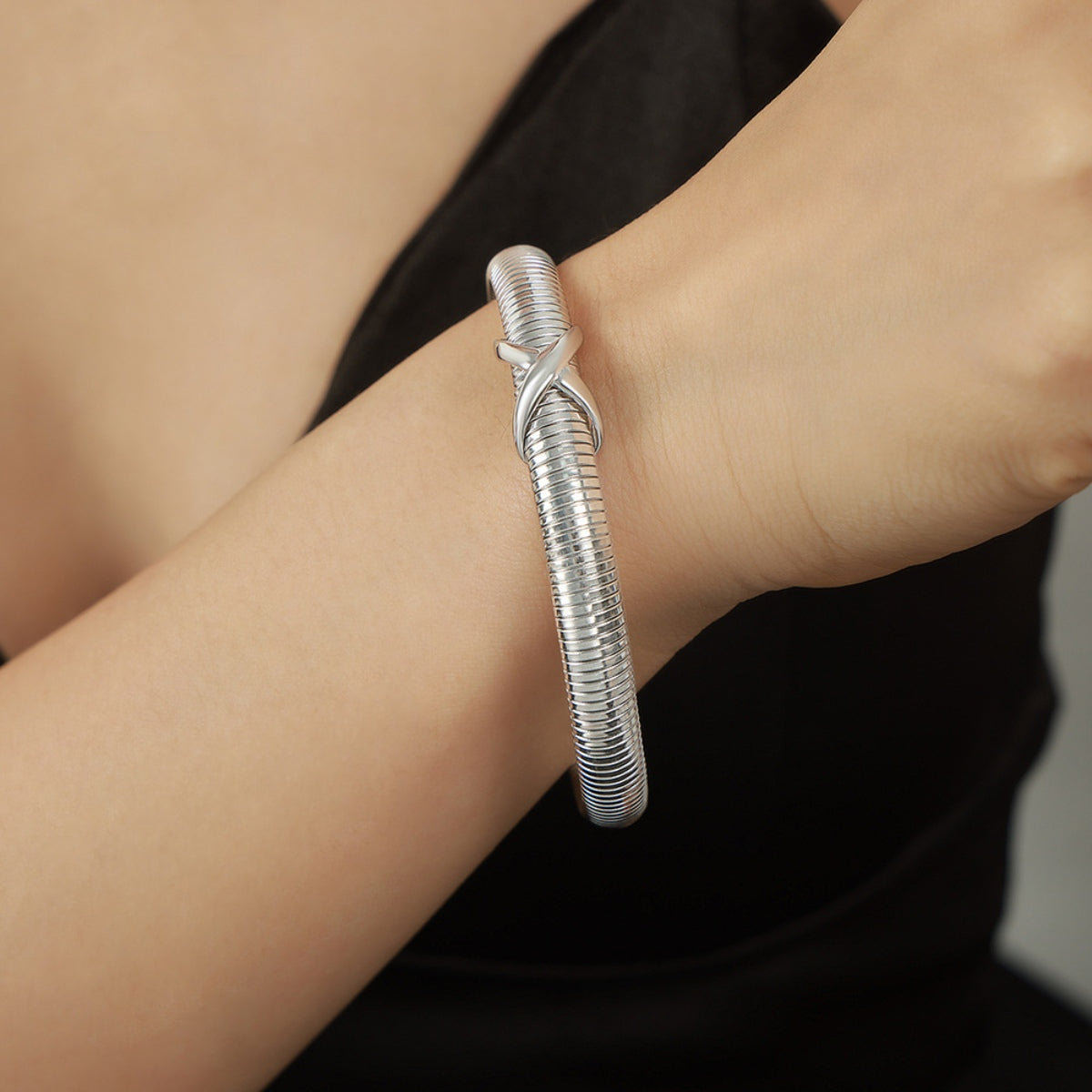 Titanium Steel Spring Shape Bracelet - ClozArt