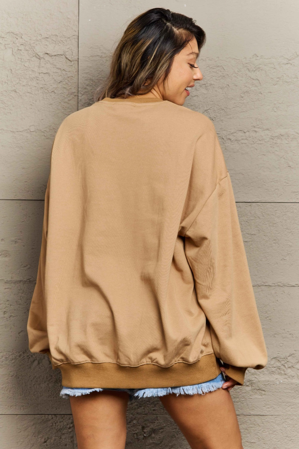 Full Size Round Neck Long Sleeve Sweatshirt