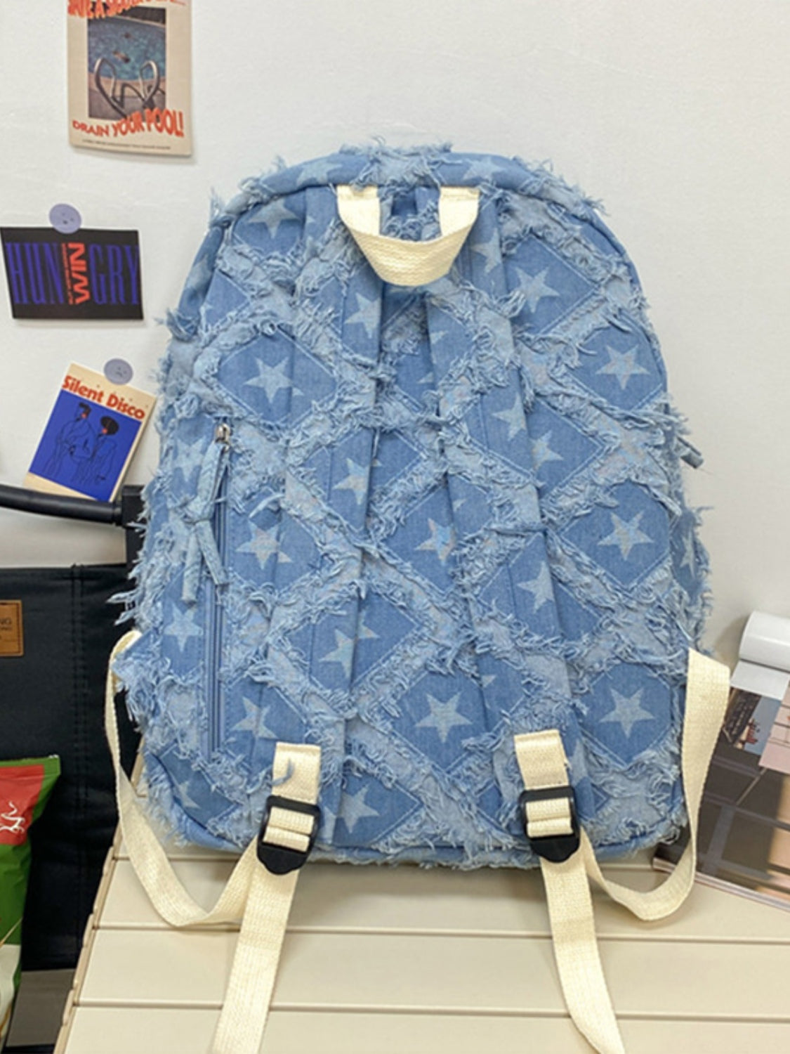 Star Denim Backpack Bag - ClozArt