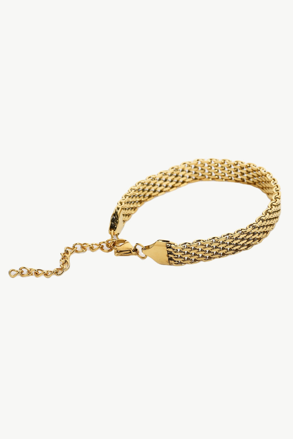 18K Gold-Plated Wide Chain Bracelet - ClozArt