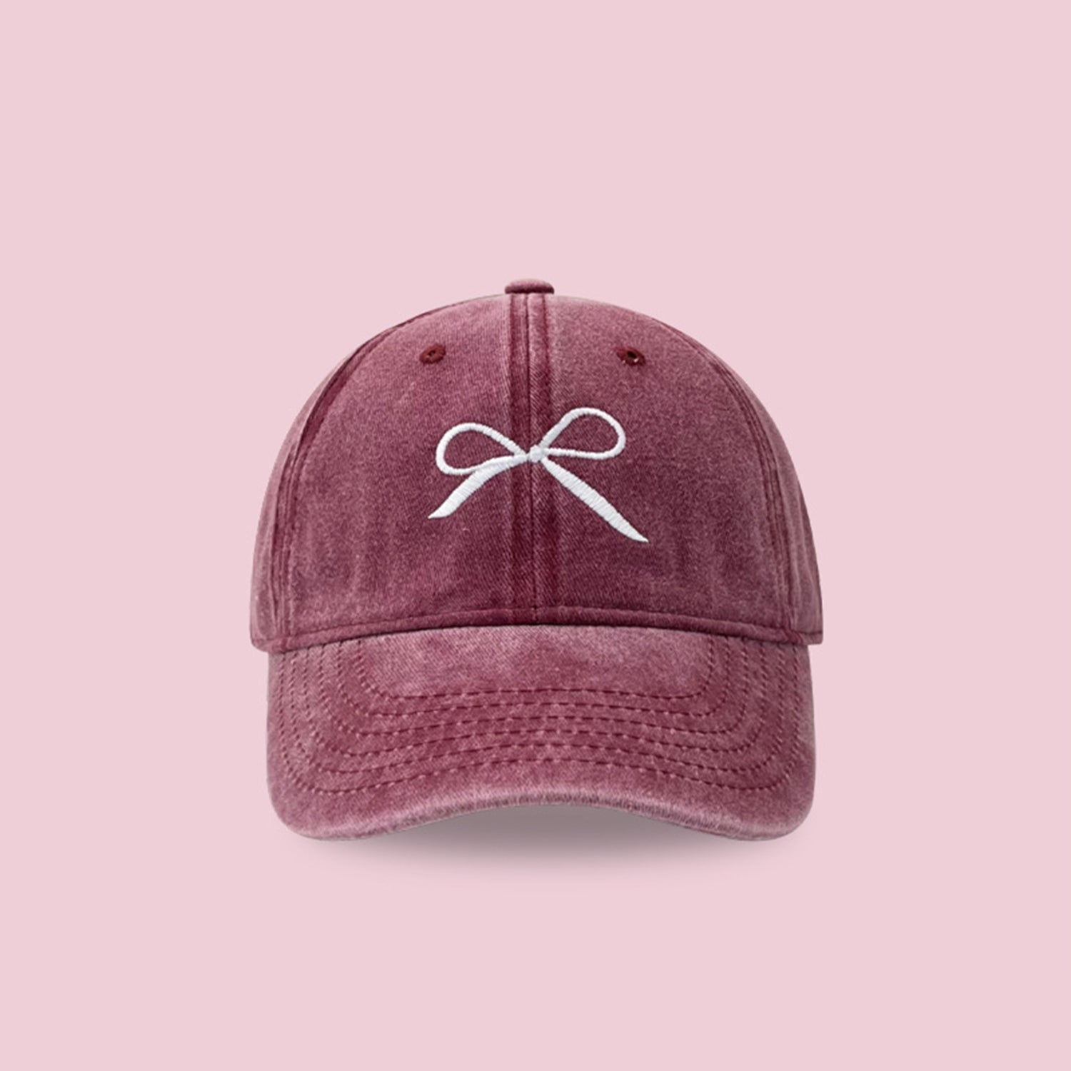 Bow Embroidered Adjustable Cap - ClozArt