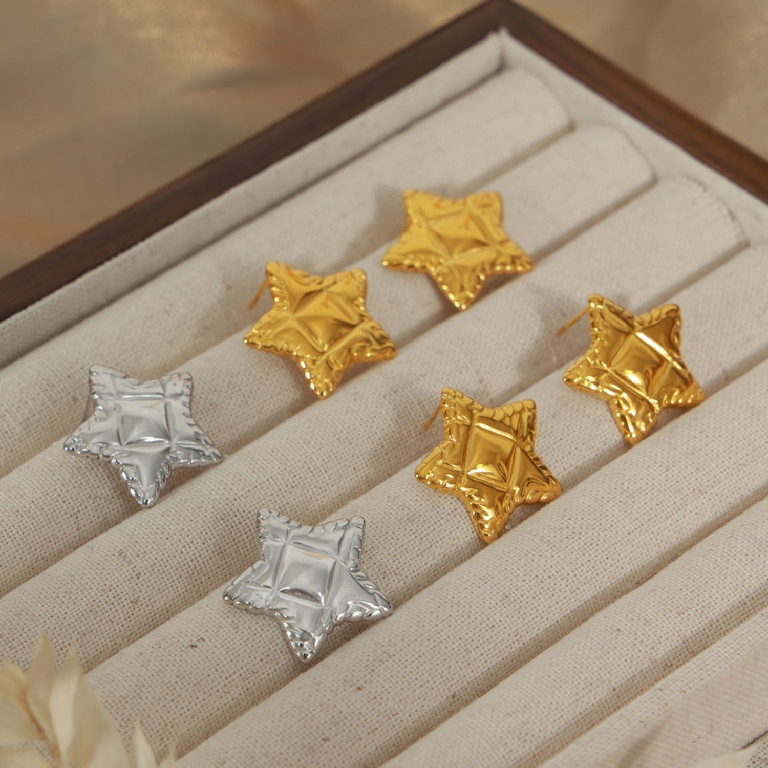 Titanium Steel Star Stud Earrings - ClozArt