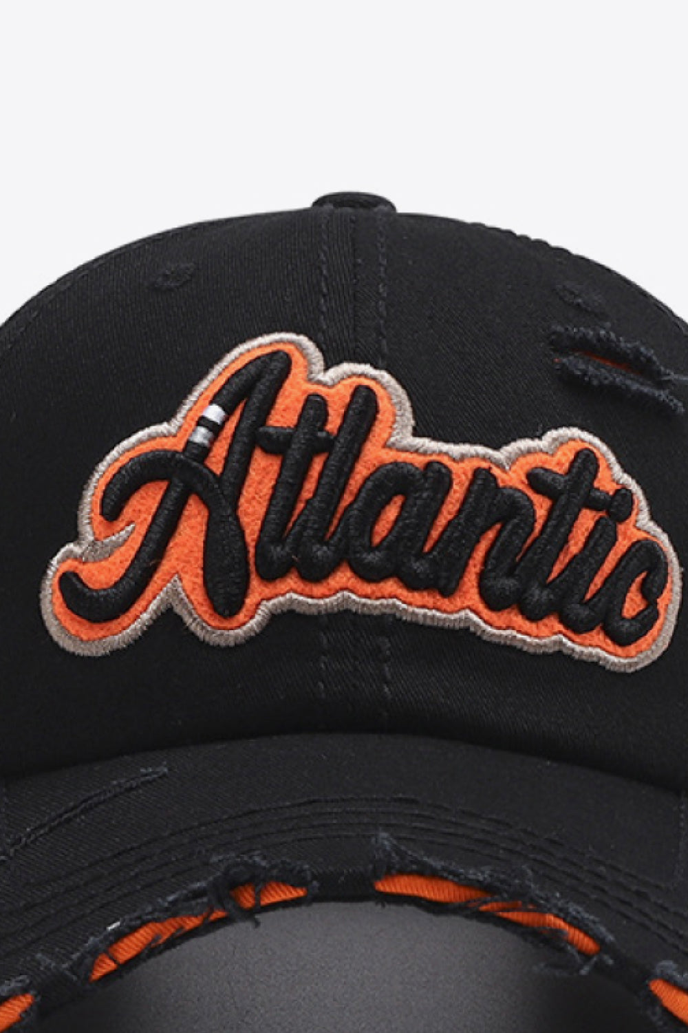 ATLANTIC Graphic Distressed Baseball Cap - ClozArt