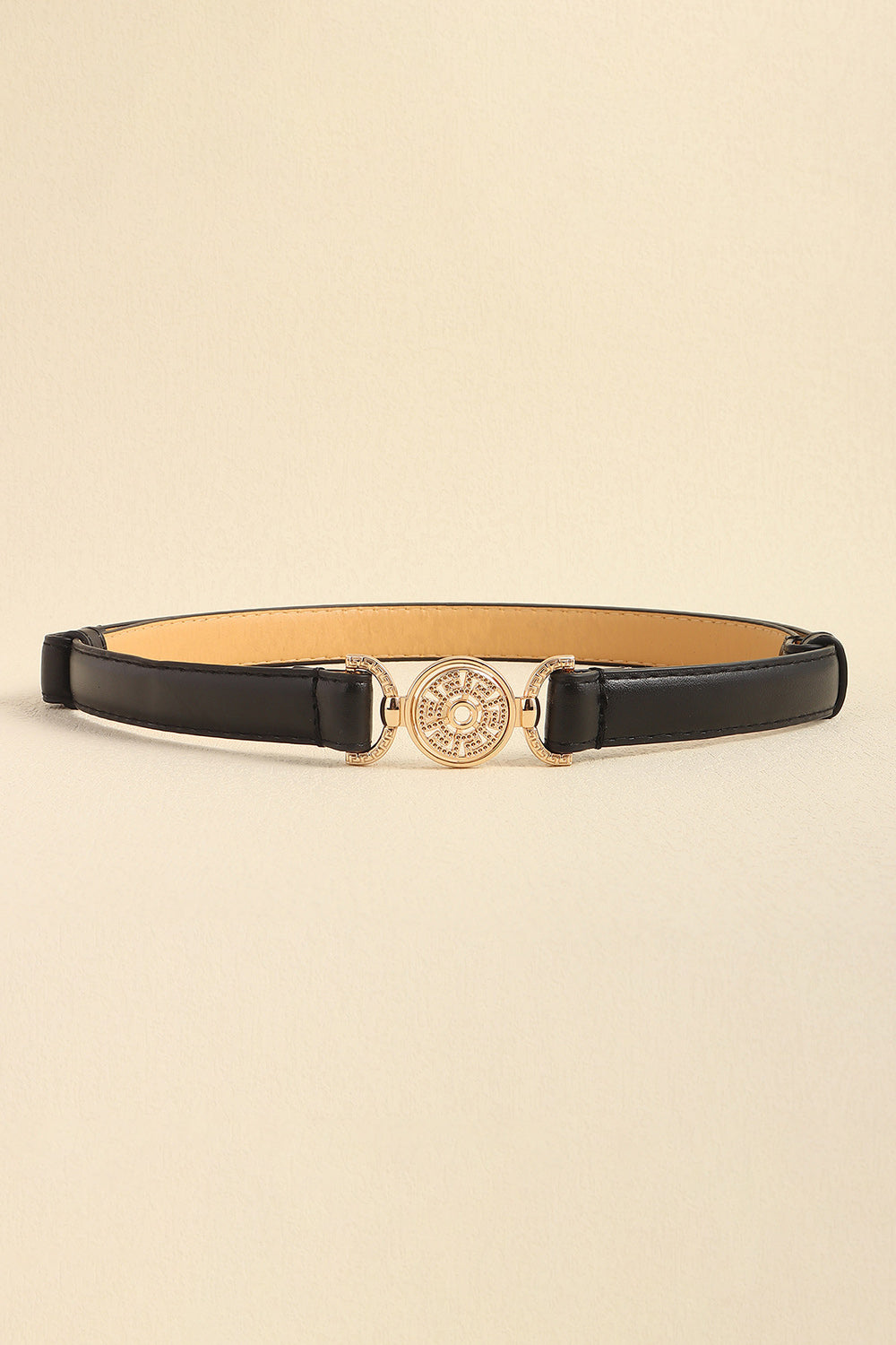 Rhinestone Decor PU Leather Belt - ClozArt