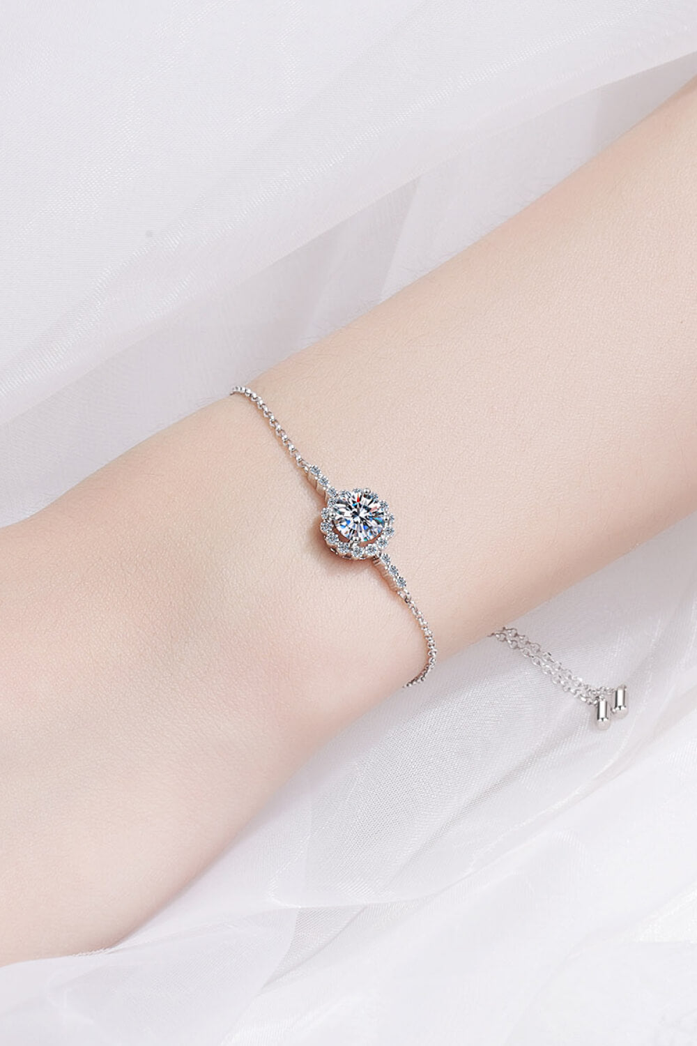 1 Carat Moissanite Chain Bracelet - ClozArt