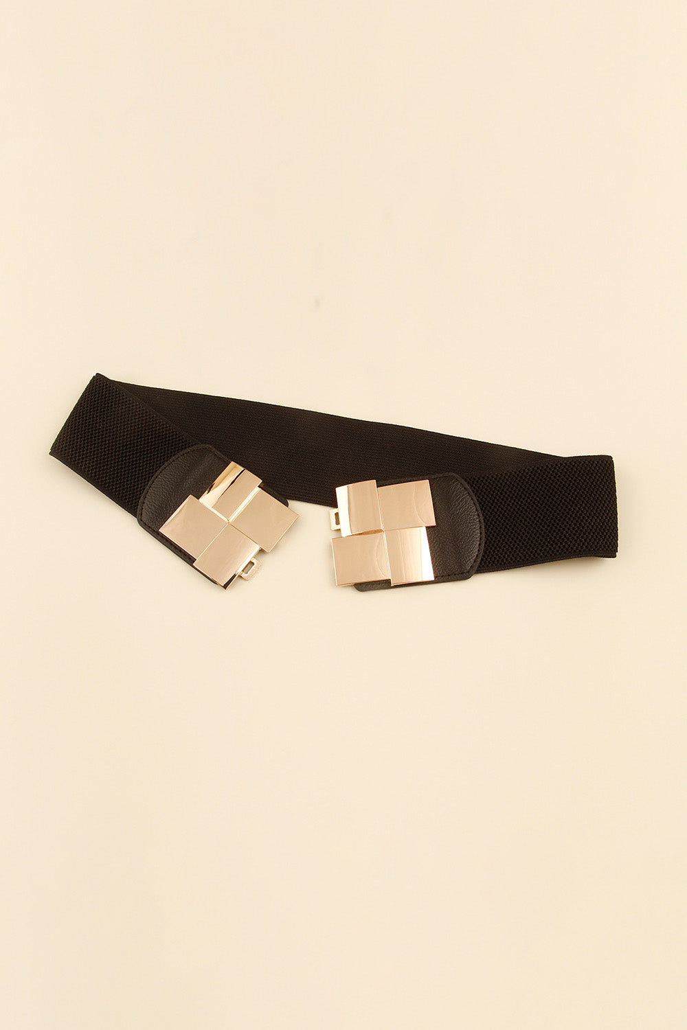 Geometric Buckle Elastic Wide Belt - ClozArt