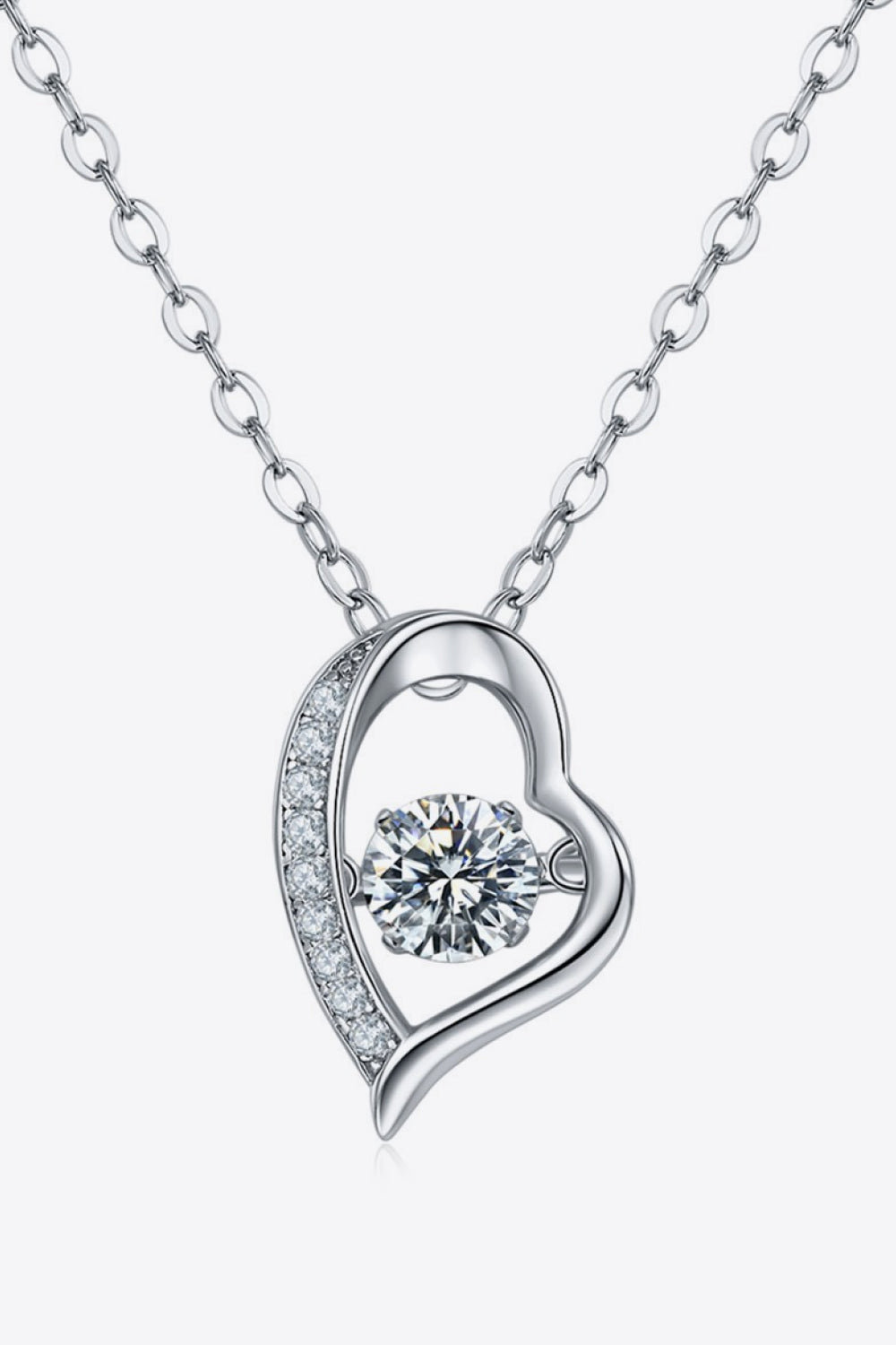 925 Sterling Silver Moissanite Pendant Necklace - ClozArt