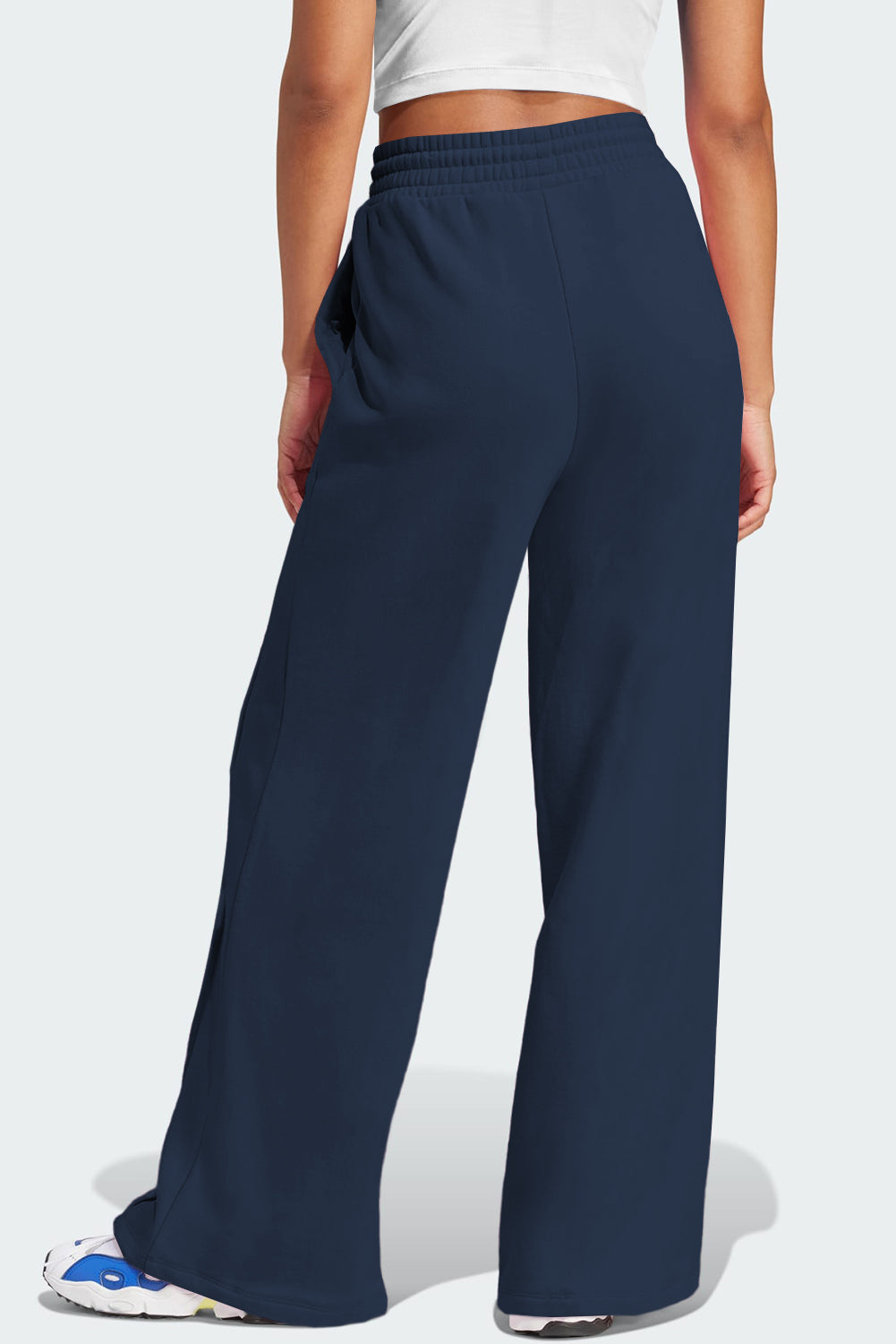 Drawstring Wide Leg Active Pants - ClozArt