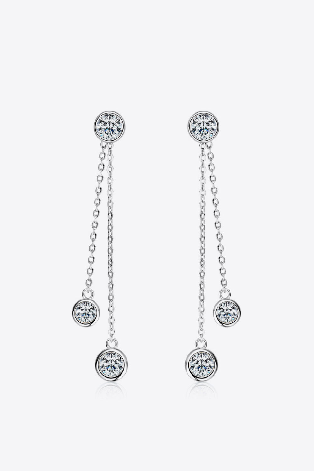 2.6 Carat Moissanite 925 Sterling Silver Earrings - ClozArt