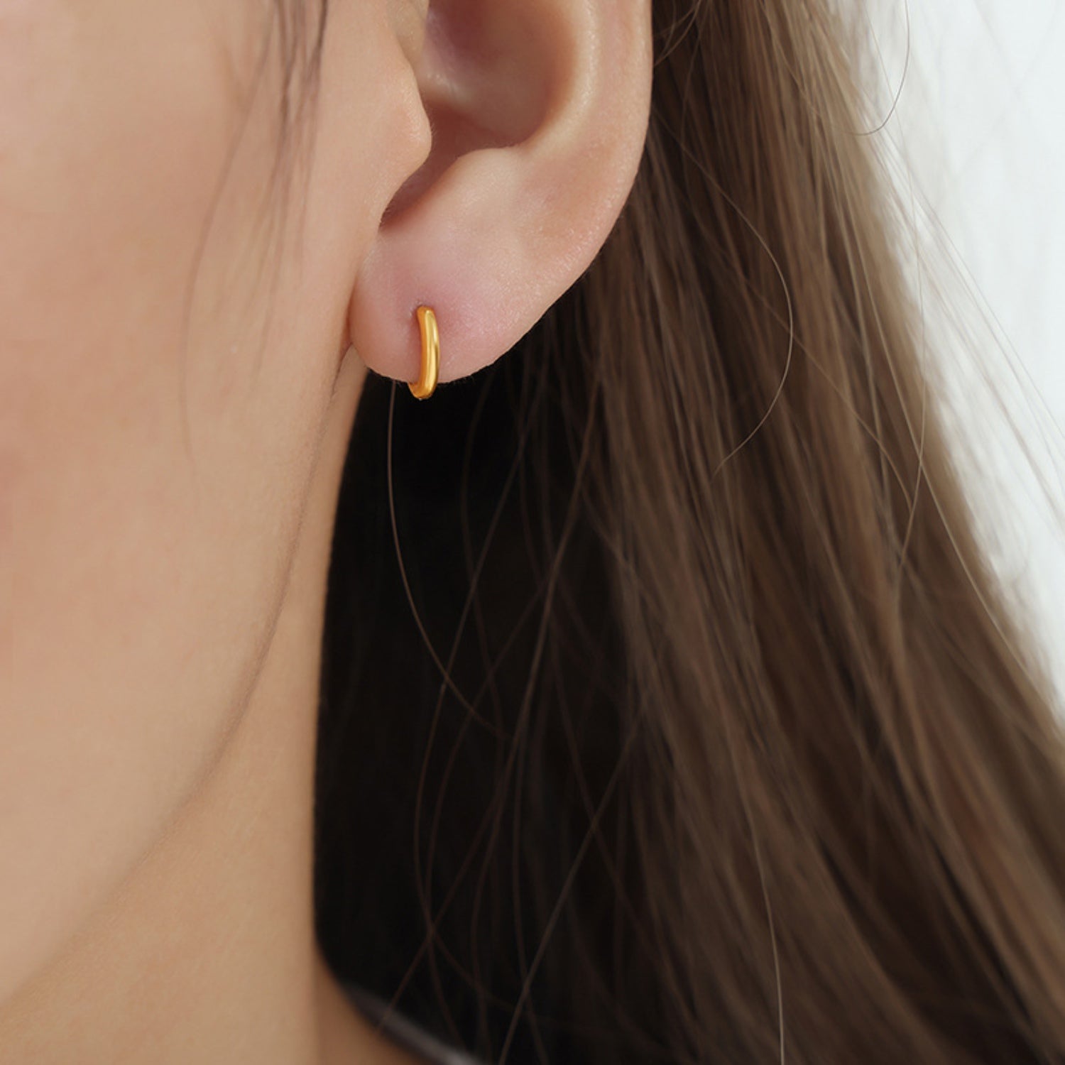 18K Gold-Plated Huggie Earrings - ClozArt