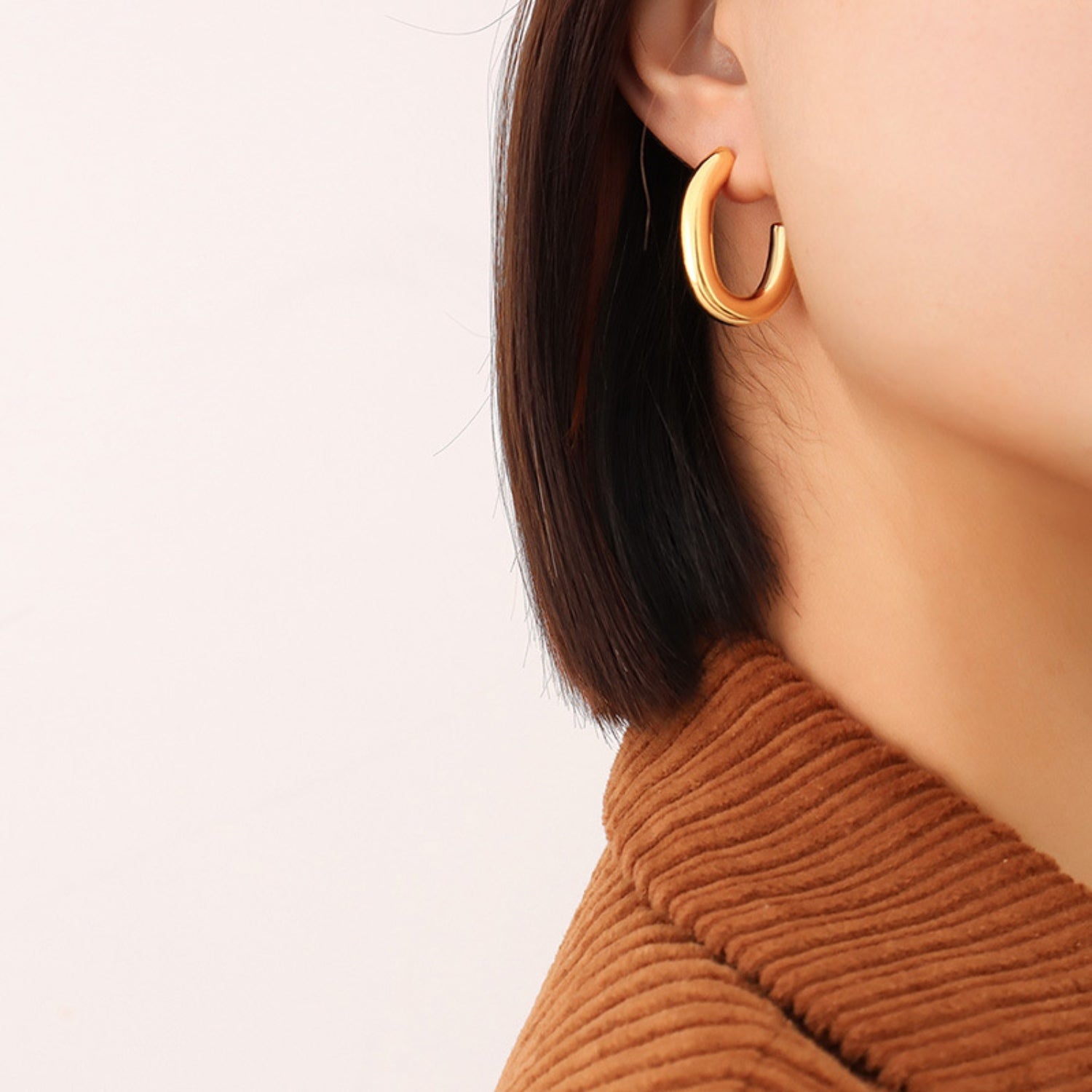 Titanium Steel Gold-Plated Earrings - ClozArt