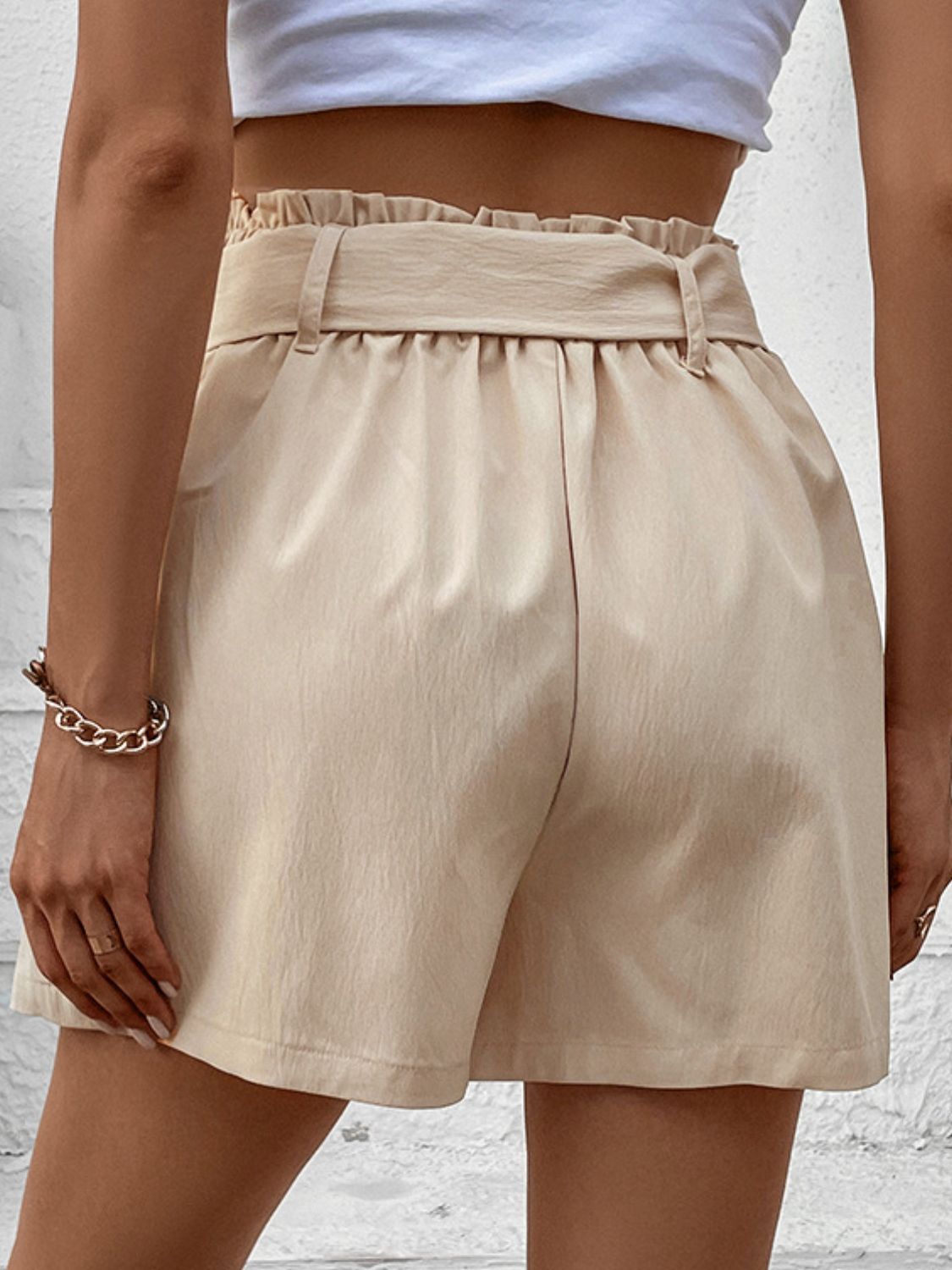 Perfee Belted Shorts with Pockets - ClozArt