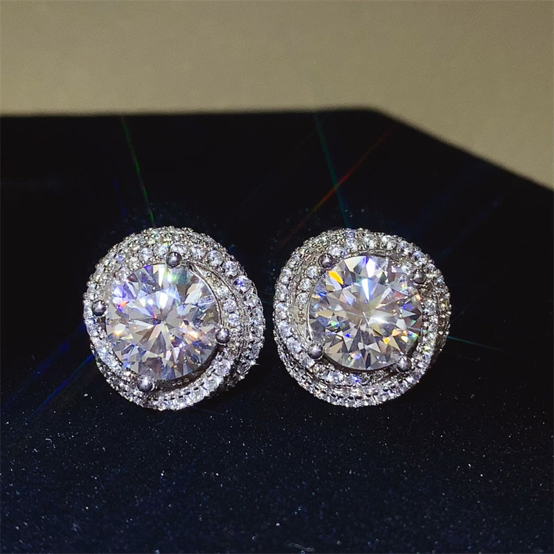 6 Carat Moissanite 925 Sterling Silver Earrings - ClozArt