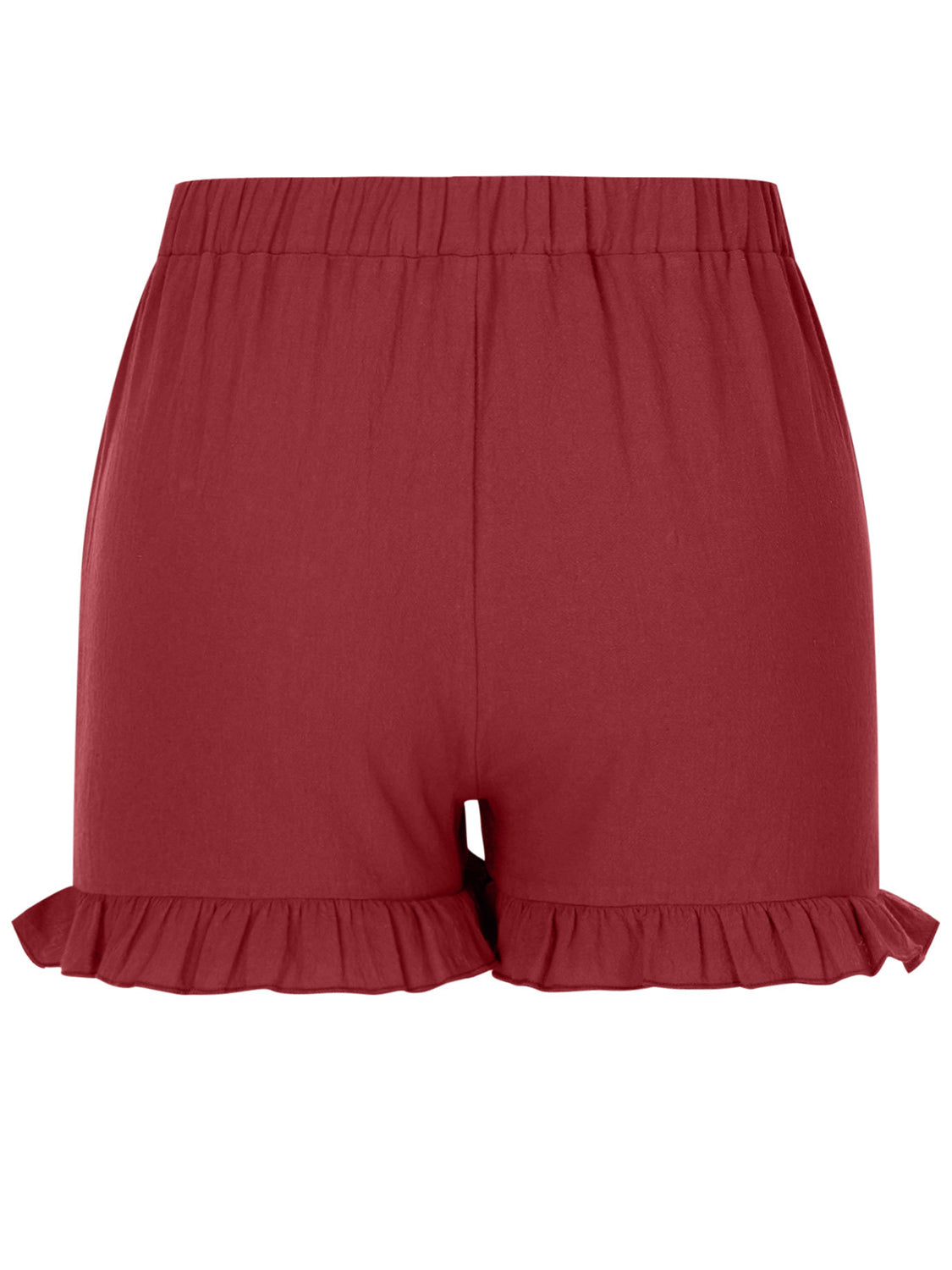 Frill Elastic Waist Shorts - ClozArt