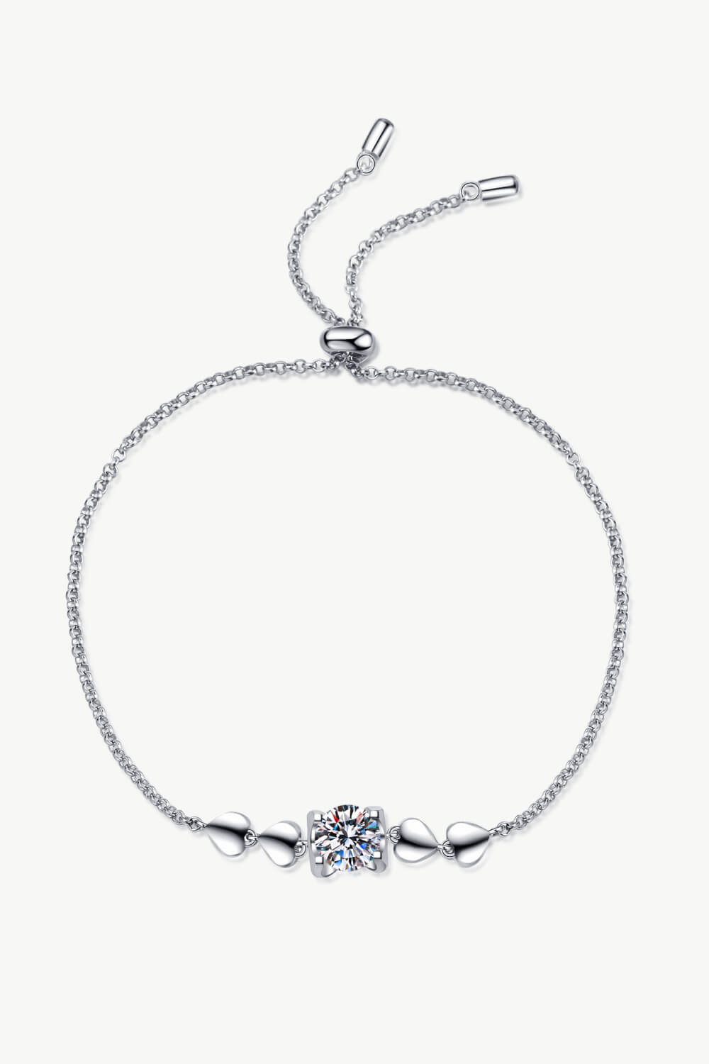 1 Carat Moissanite Heart Bracelet - ClozArt