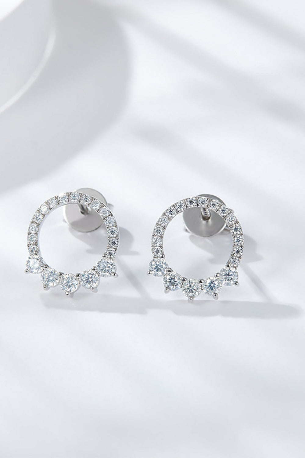 Moissanite Platinum-Plated Earrings - ClozArt