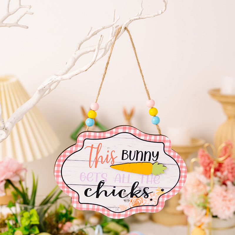 Easter Wooden Bead Hanging Widget