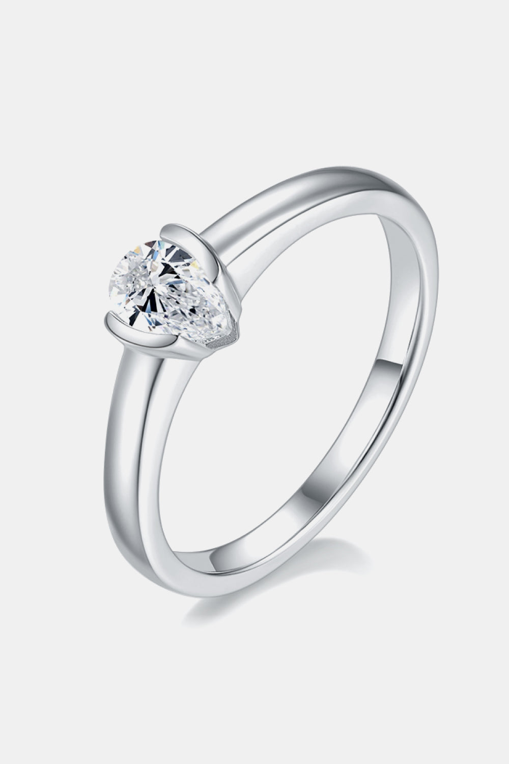 Moissanite 925 Sterling Silver Solitaire Ring - ClozArt