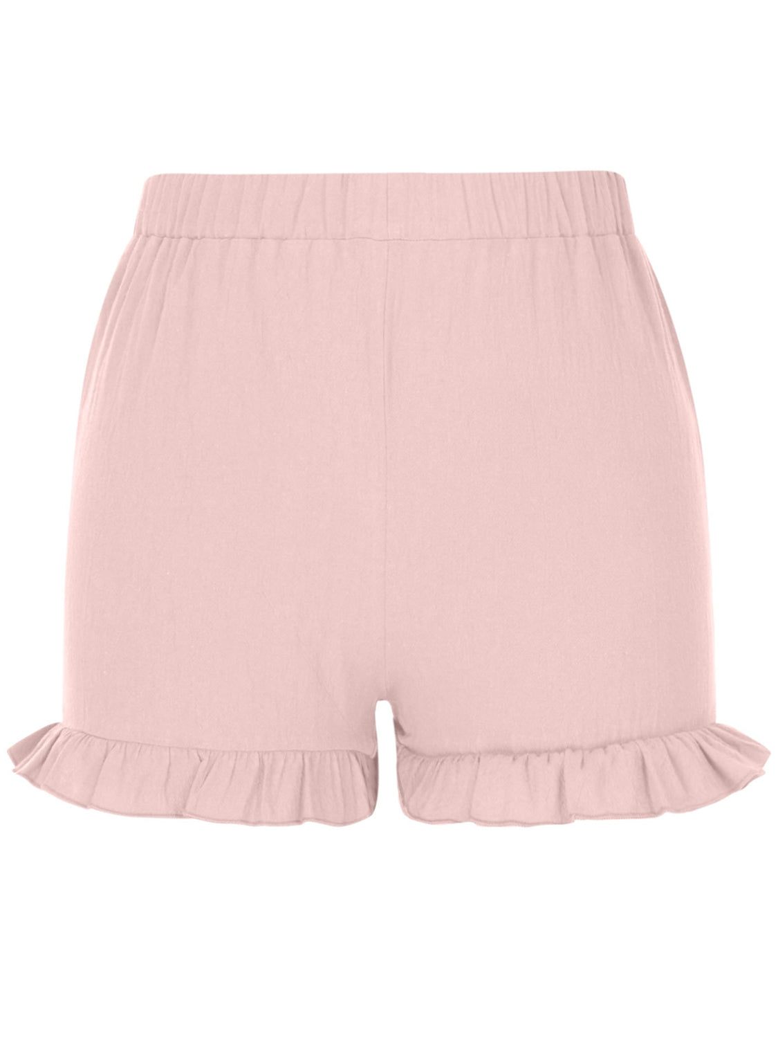 Frill Elastic Waist Shorts - ClozArt