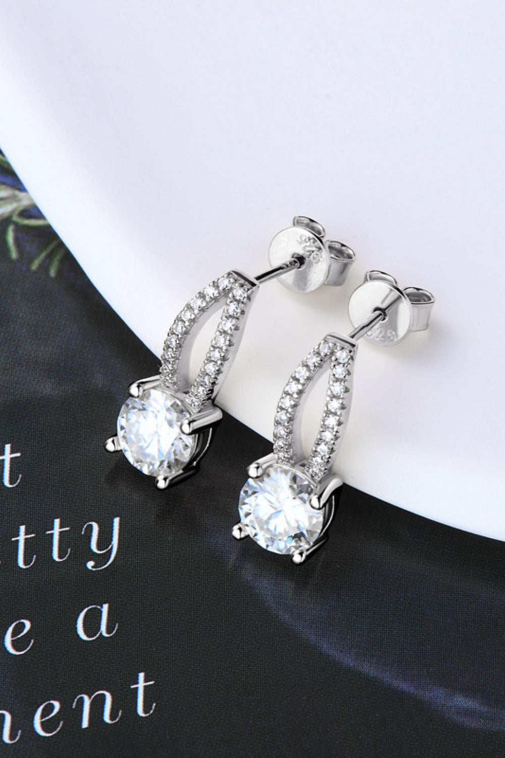 1 Carat Moissanite 925 Sterling Silver Earrings - ClozArt