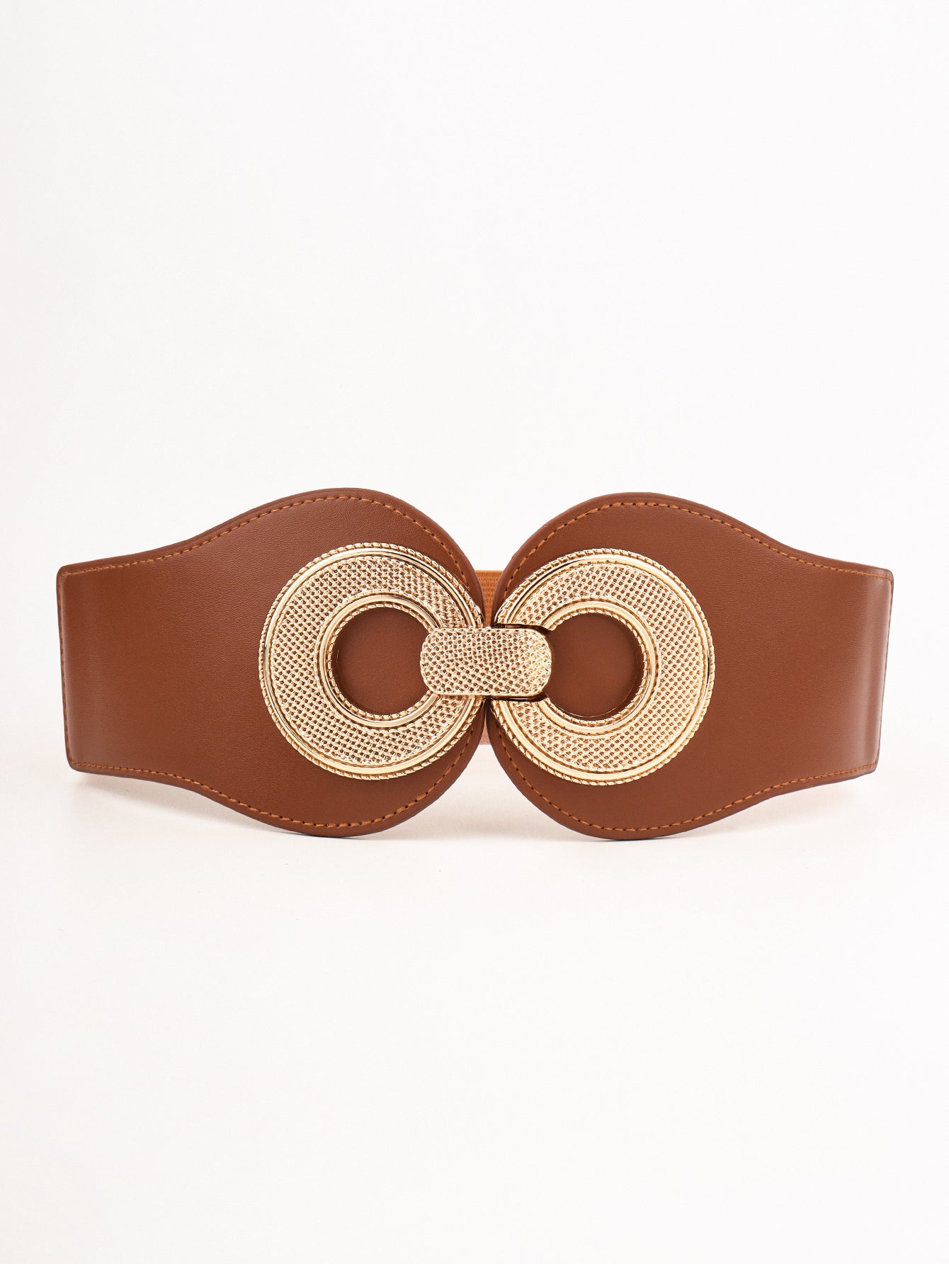 Alloy Buckle Elastic PU Belt - ClozArt