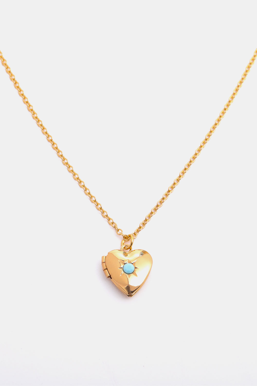 Zircon Heart Shape 14K Gold-Plated Pendant Necklace - ClozArt