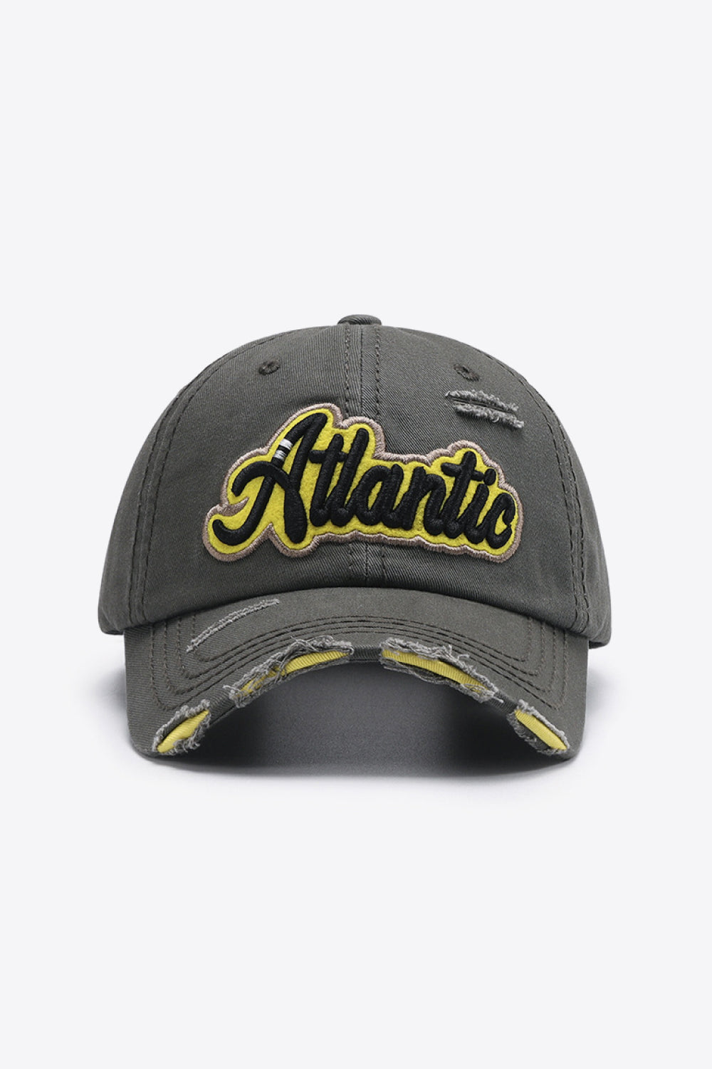 ATLANTIC Graphic Distressed Baseball Cap - ClozArt