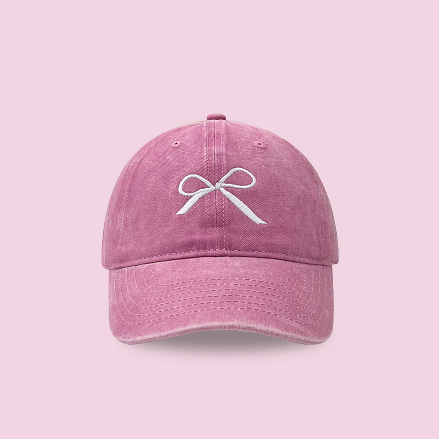 Bow Embroidered Adjustable Cap - ClozArt