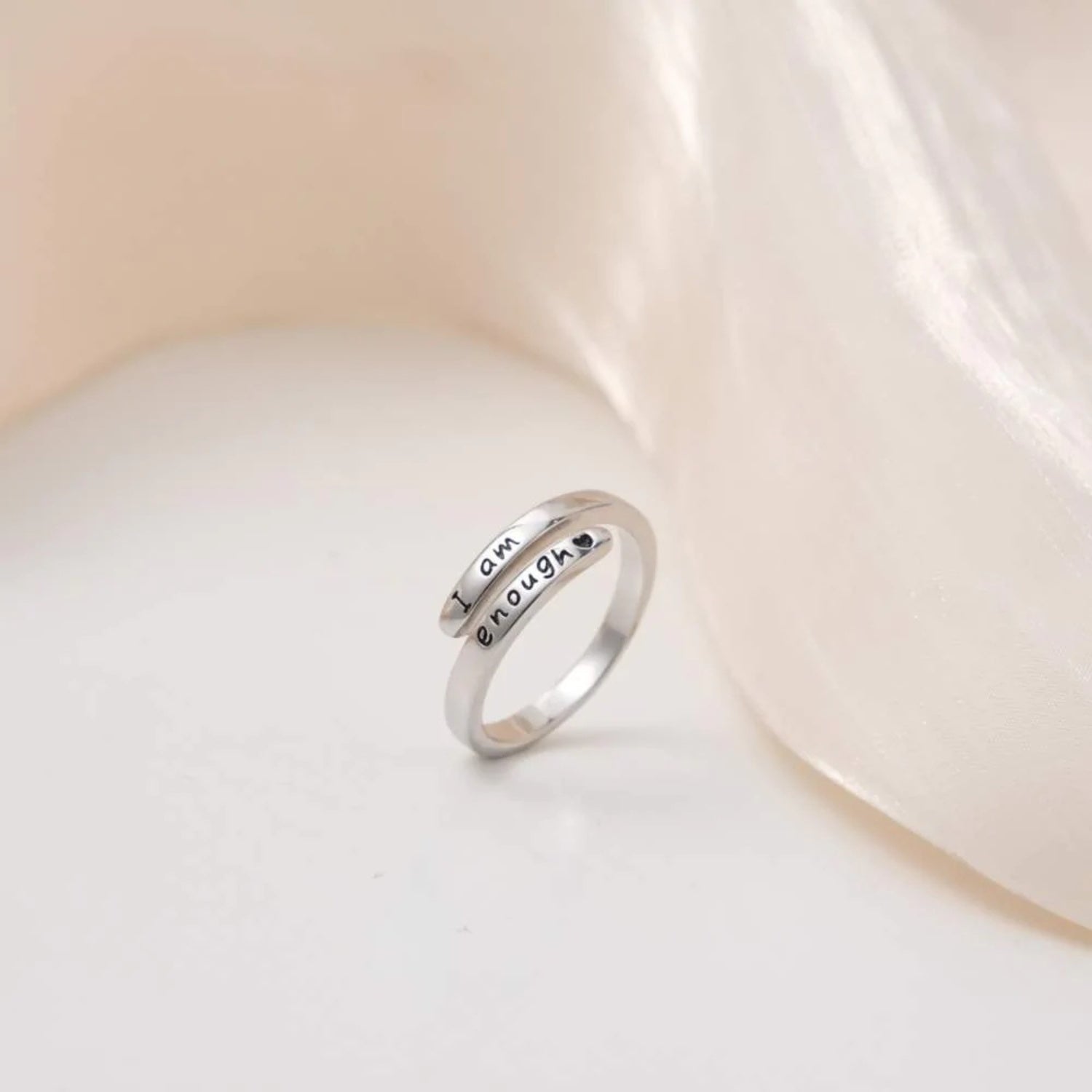 925 Sterling Silver Engraved Bypass Ring - ClozArt