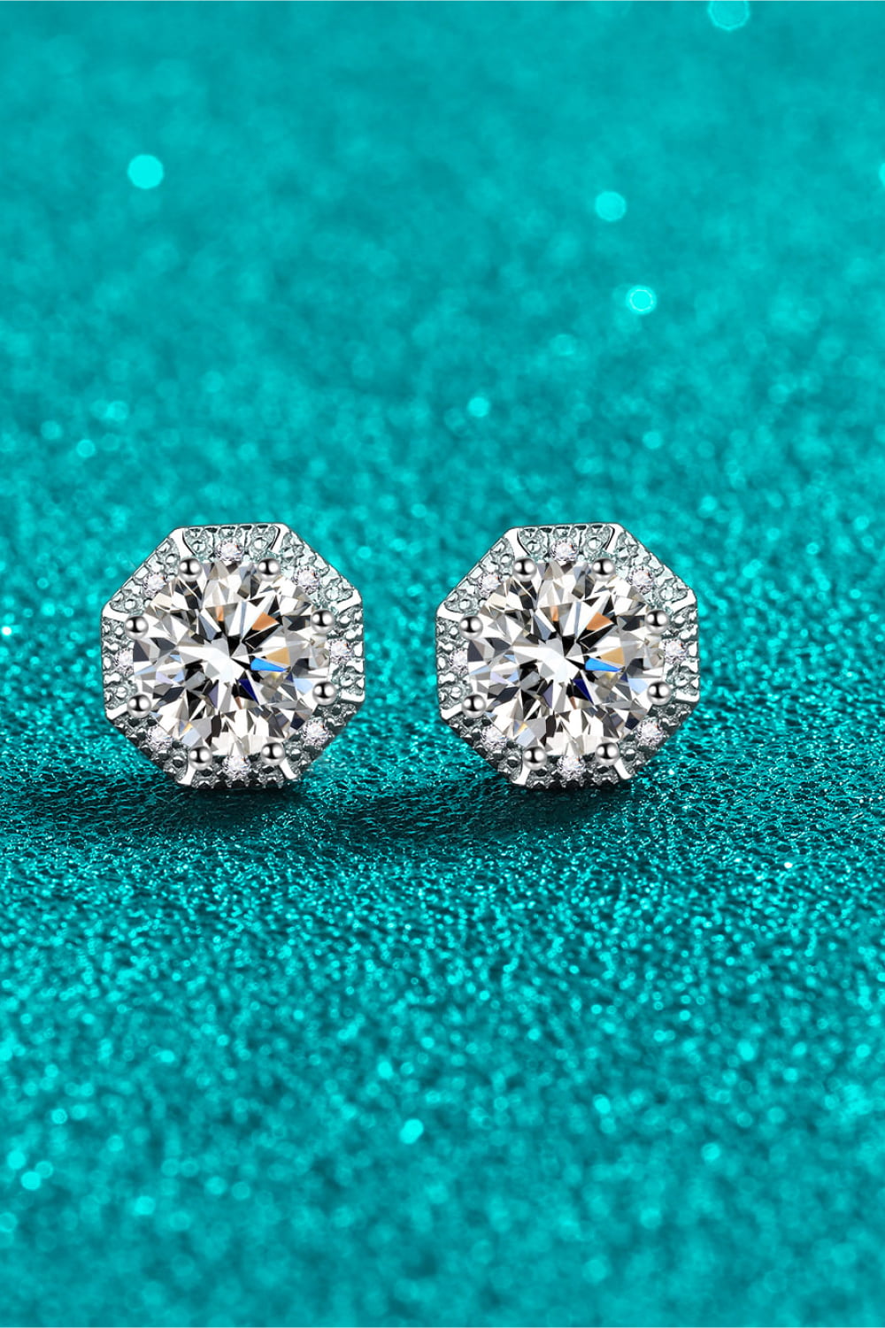 2 Carat Moissanite 925 Sterling Silver Stud Earrings - ClozArt