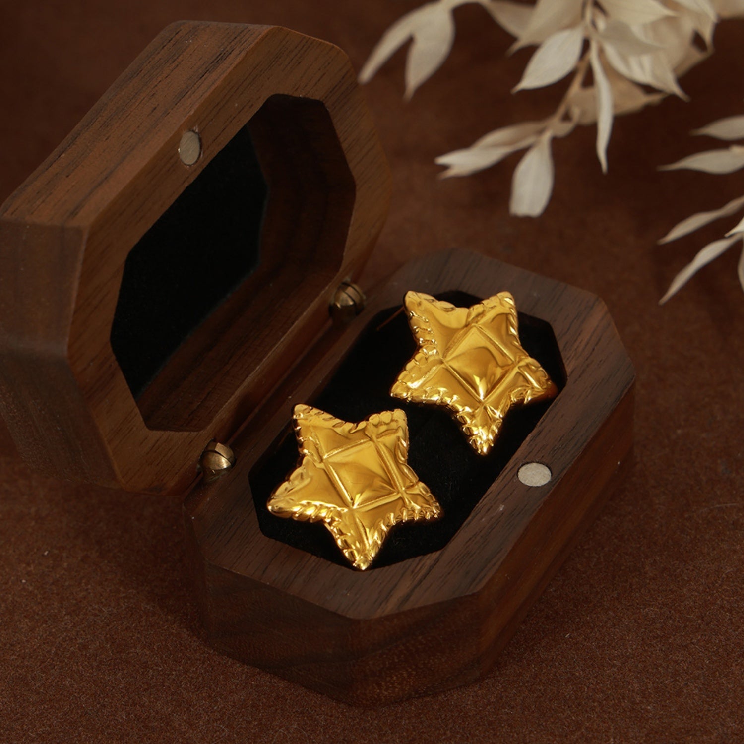 Titanium Steel Star Stud Earrings - ClozArt