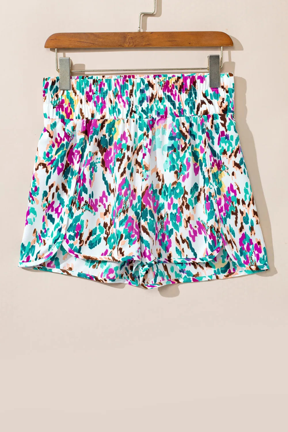 Printed High Waist Shorts - ClozArt