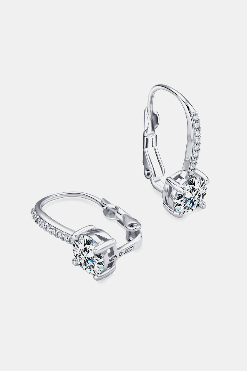 2 Carat Moissanite 925 Sterling Silver Earrings - ClozArt