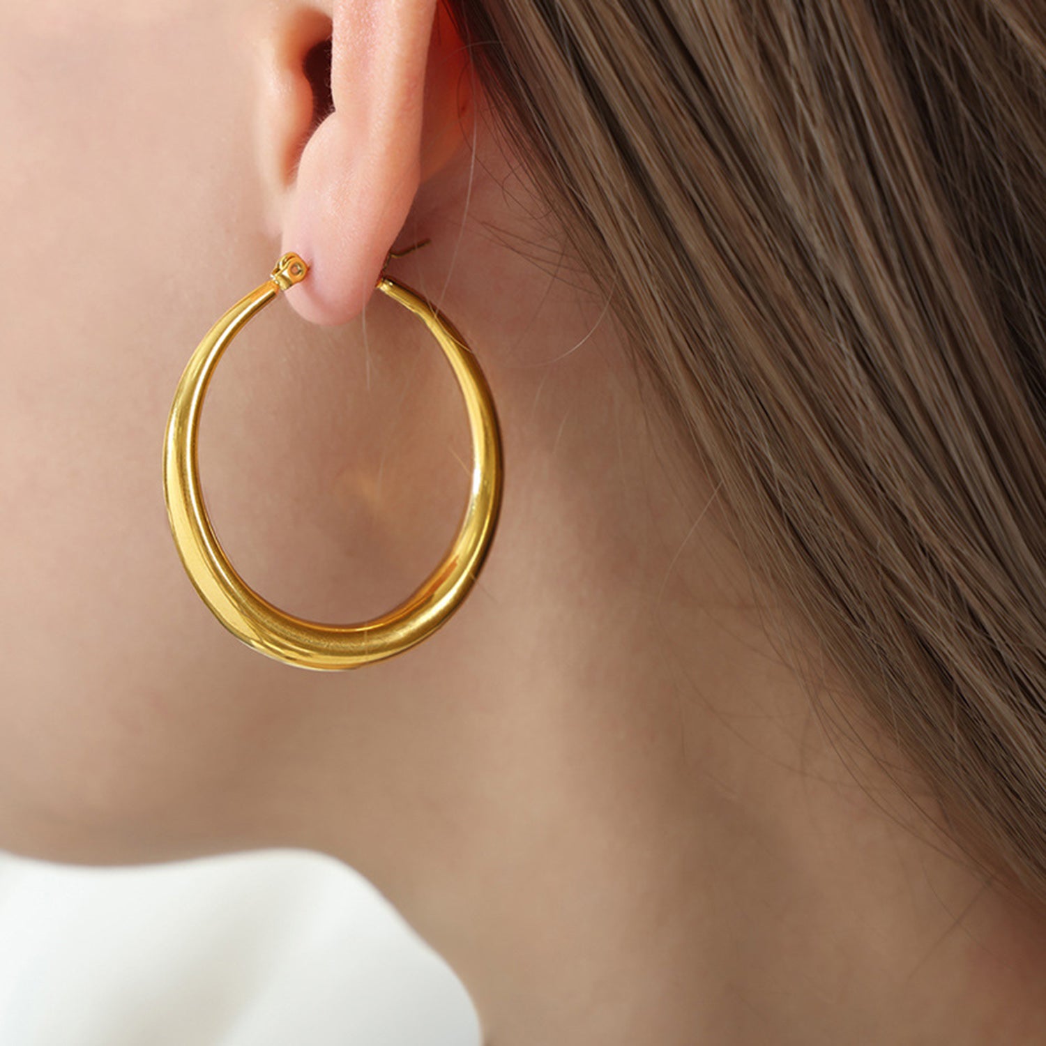 18K Gold-Plated Hoop Earrings - ClozArt