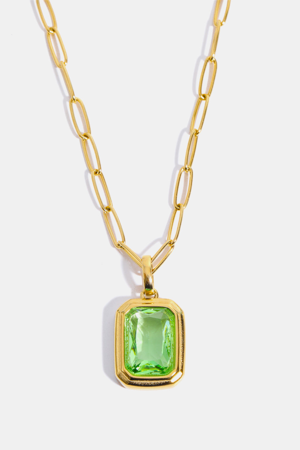 Zircon 18K Gold-Plated Geometrical Shape Pendant Necklace - ClozArt