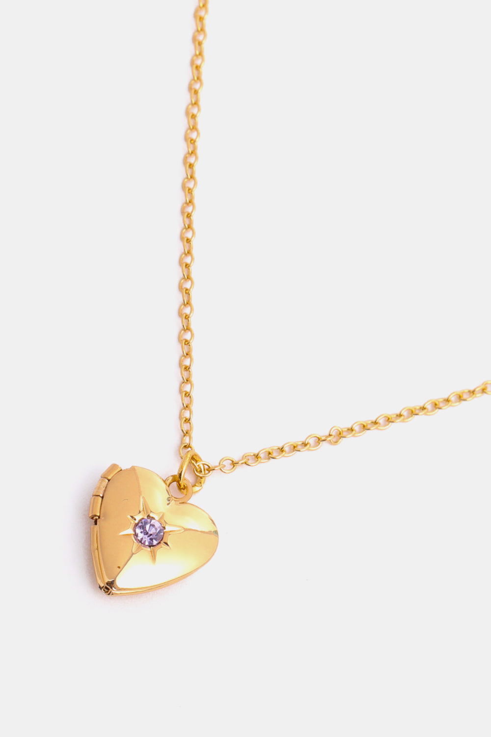 Zircon Heart Shape 14K Gold-Plated Pendant Necklace - ClozArt