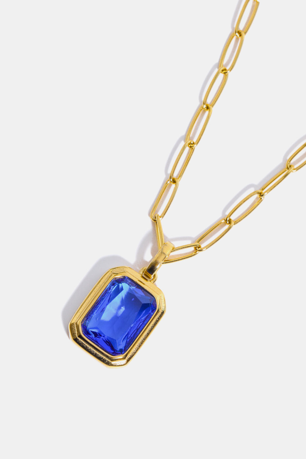 Zircon 18K Gold-Plated Geometrical Shape Pendant Necklace - ClozArt