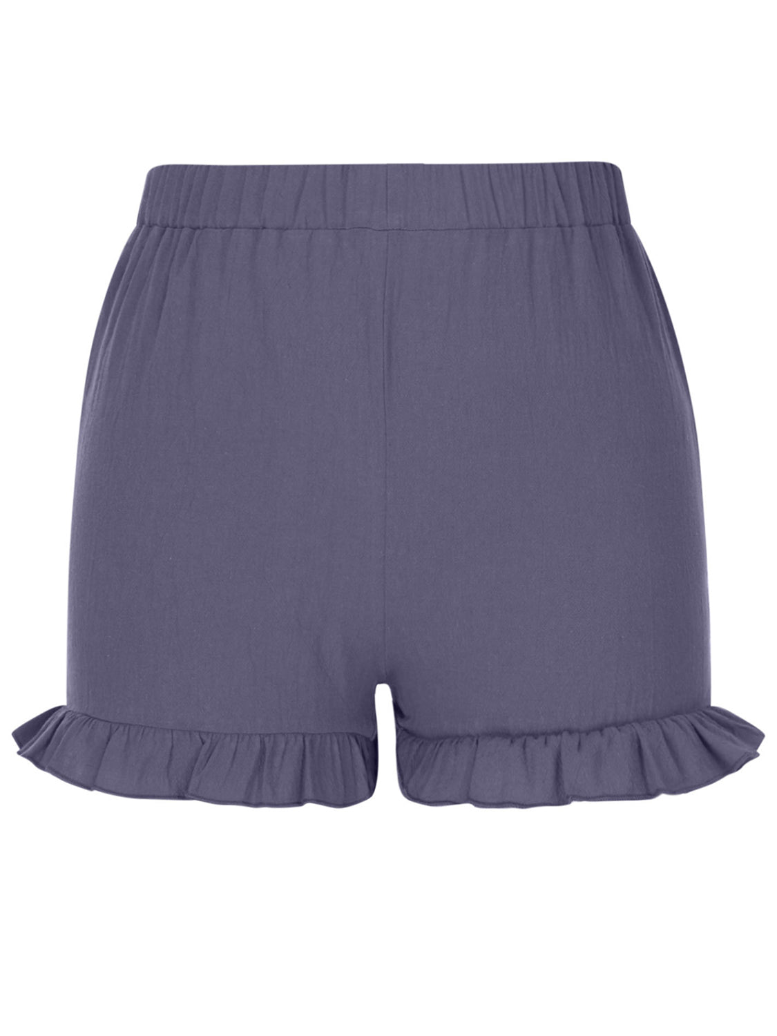 Frill Elastic Waist Shorts - ClozArt