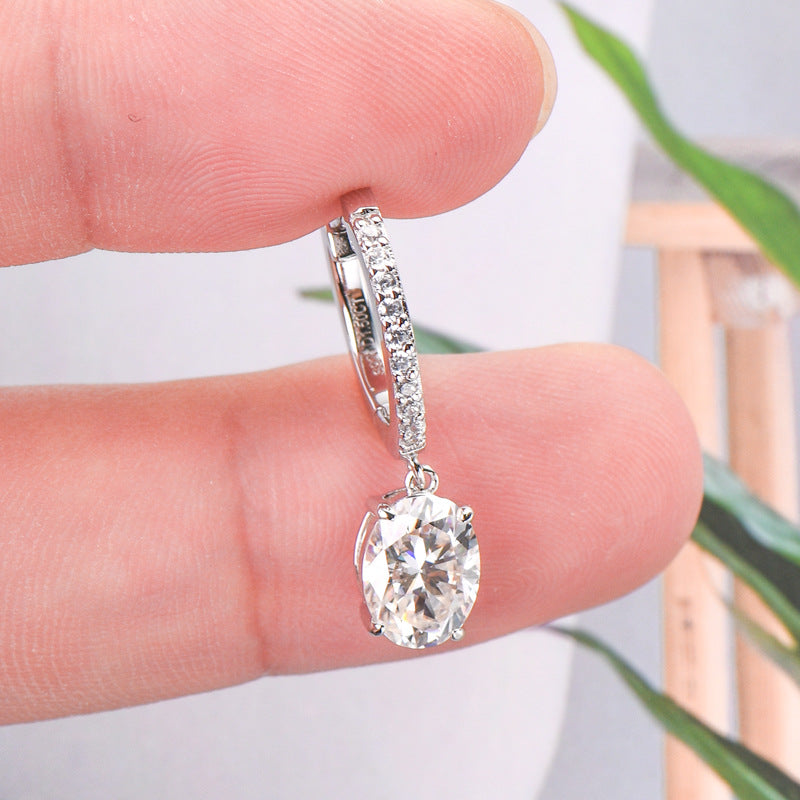 3 Carat Moissanite 925 Sterling Silver Earrings - ClozArt